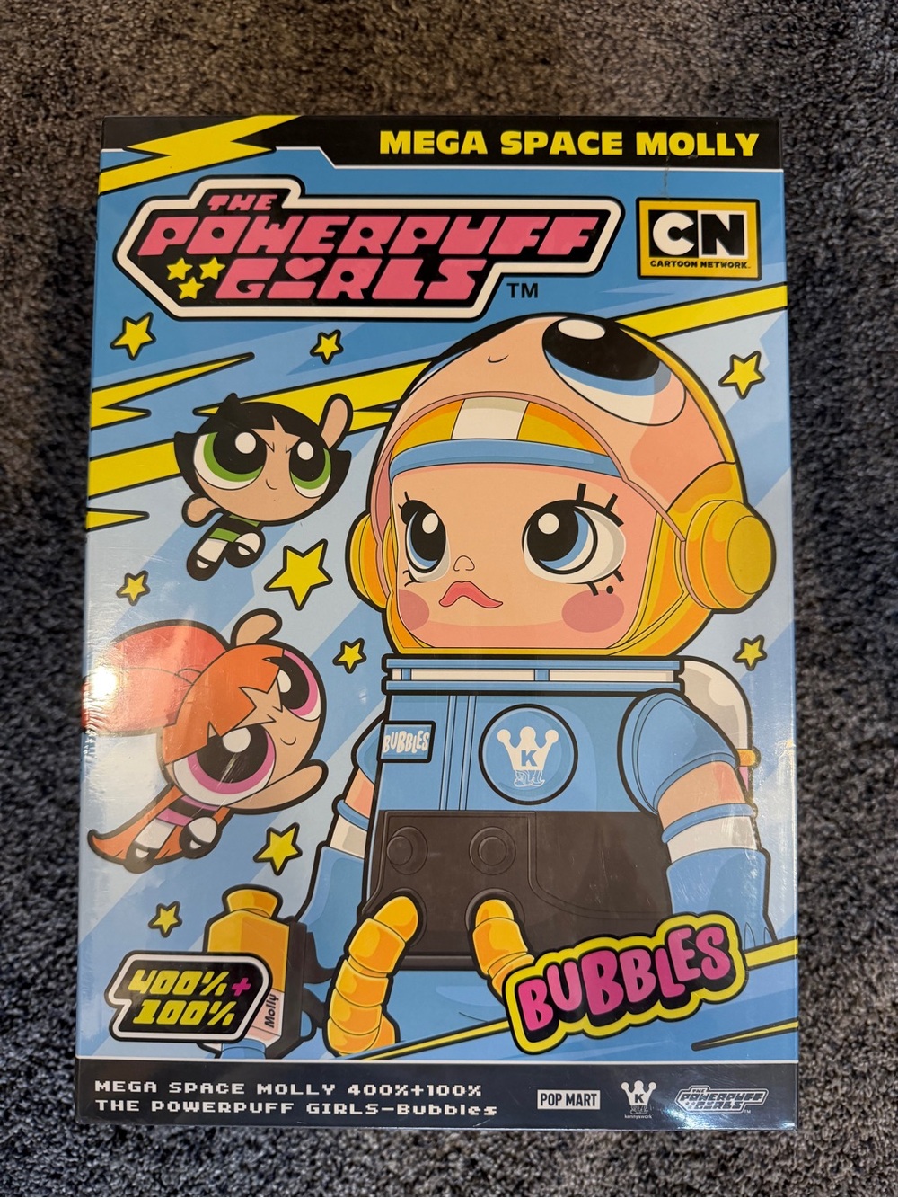 The Powerpuff Girls Mega Space Molly Bubbles 400% and a 100% - Sealed box.